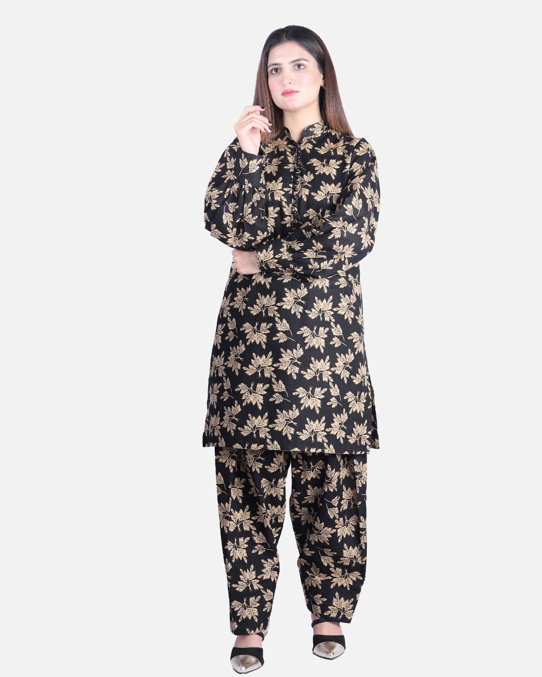 Autumn Print Khaddar Suit