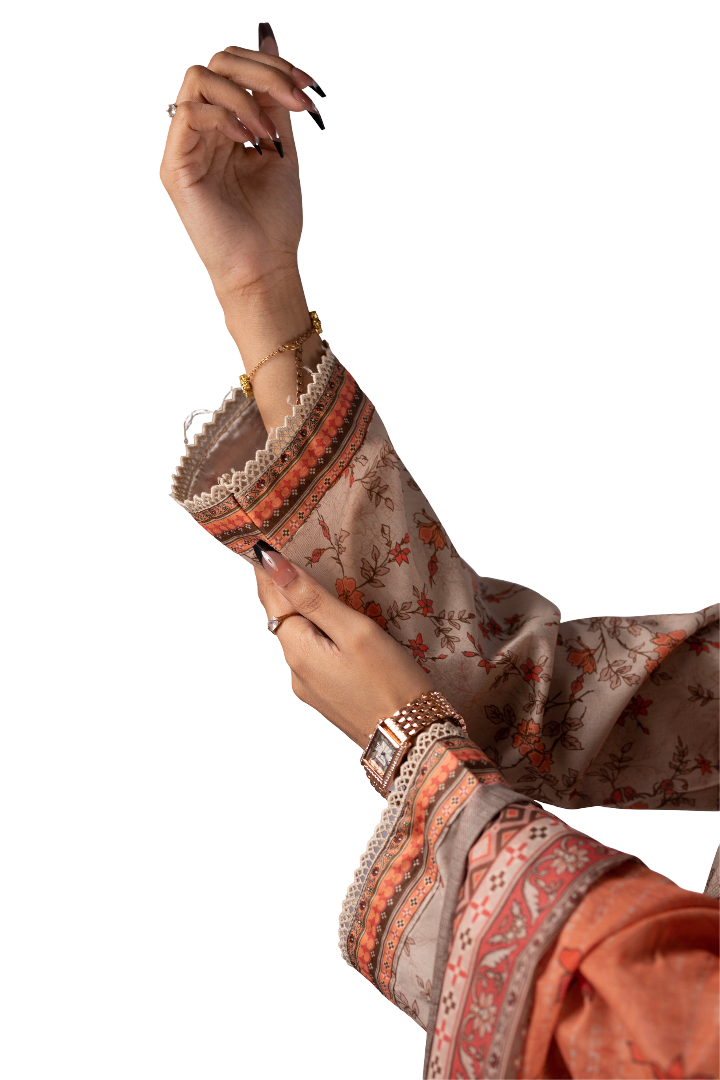 Three Piece Printed Suit For Ladies