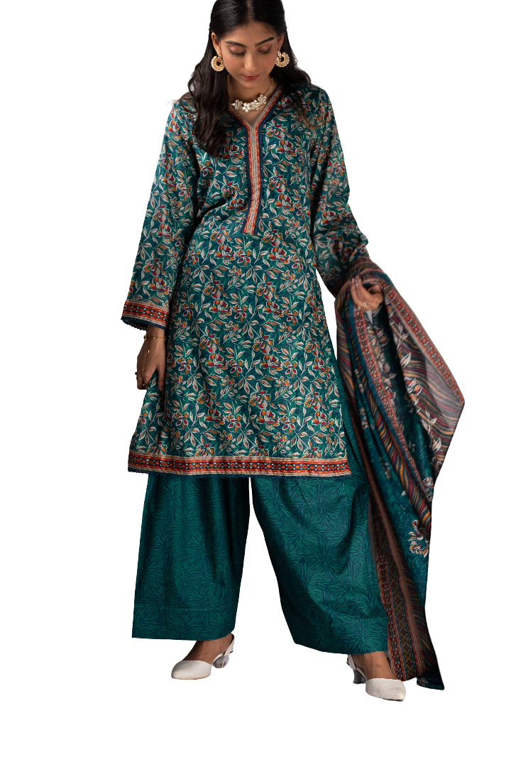 Lawn Suit For Ladies- 3 piece