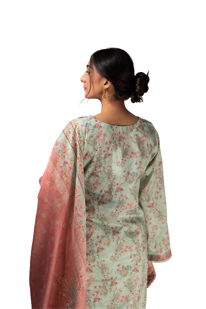 3 Piece Lawn Suit for Ladies