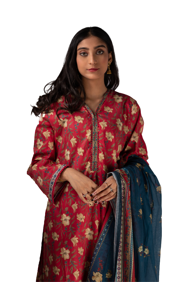 Three Piece Lawn Ladies Suit.