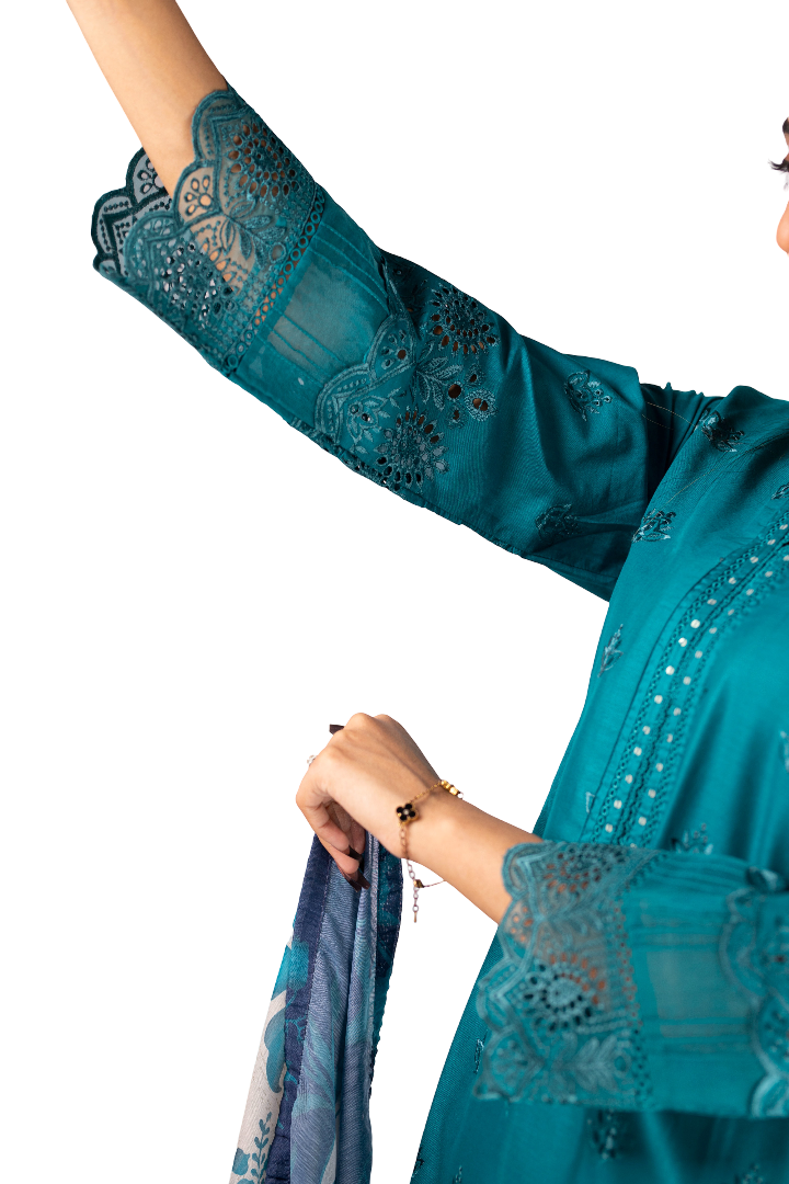 3 Piece Lawn Stitched Suit For Women