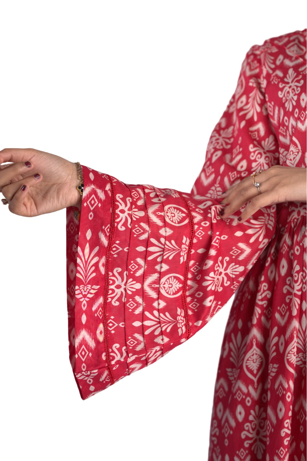 2 Piece Lawn Ladies Red Printed Frock