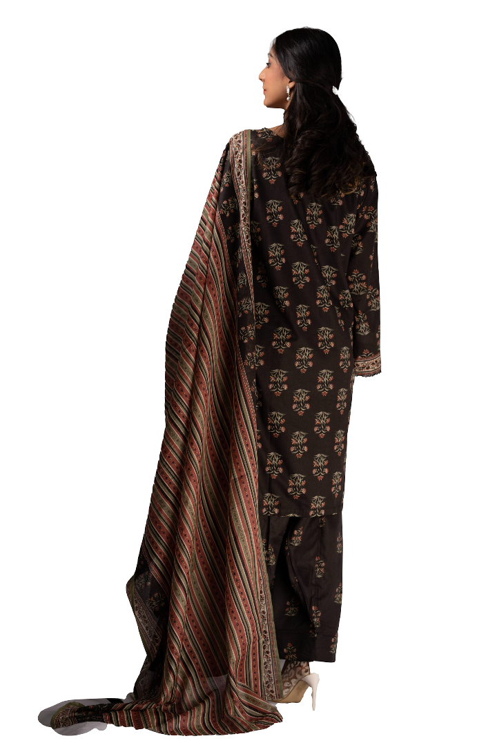 3 piece Printed Lawn Suit For Ladies