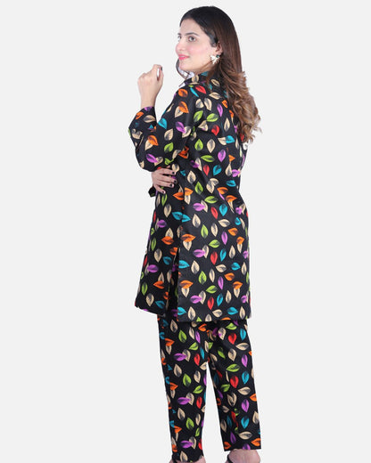 Colorful Printed Khaddar Suit