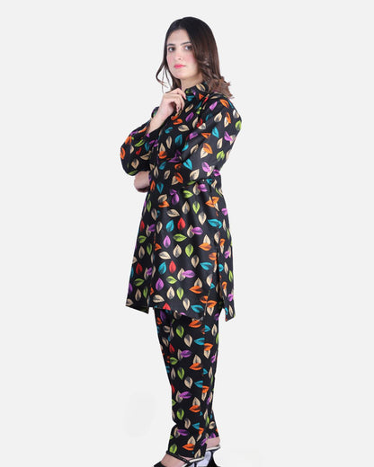 Colorful Printed Khaddar Suit