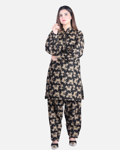 Autumn Print Khaddar Suit