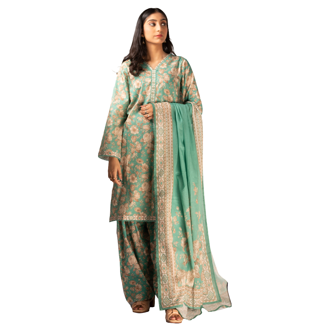 Premium Lawn Suits for Women – 3-Piece Suit with Dupatta