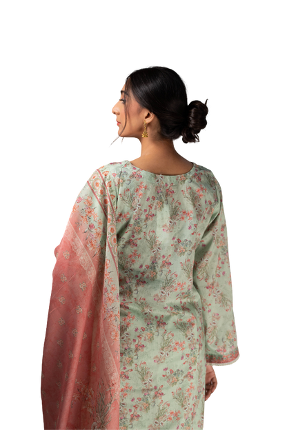 3 Piece Lawn Suit for Ladies