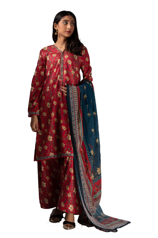 Three Piece Lawn Ladies Suit.