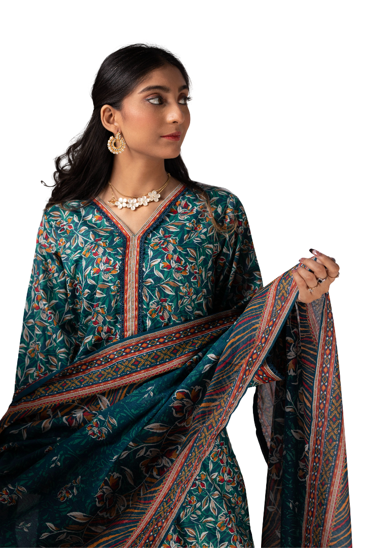 Lawn Suit For Ladies- 3 piece