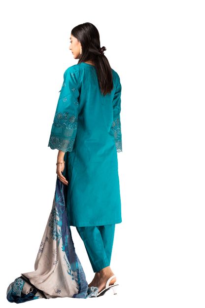 3 Piece Lawn Stitched Suit For Women