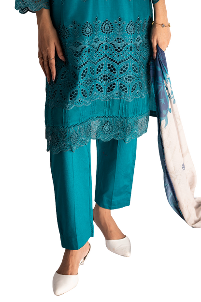 3 Piece Lawn Stitched Suit For Women