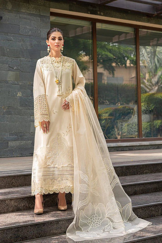 3 piece Chicken Kari Embroidered Suit (Unstitched)