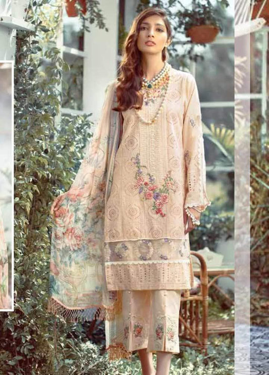 Three Piece Lawn Embroidered Suit (Unstitched)