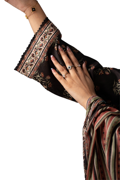 3 piece Printed Lawn Suit For Ladies